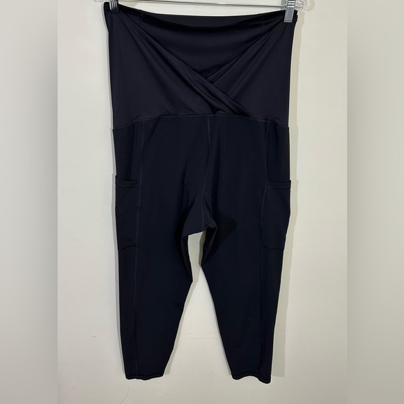 Isabel sz XXL maternity athleisure pant in black Cross over front Hardly worn - Picture 11 of 14